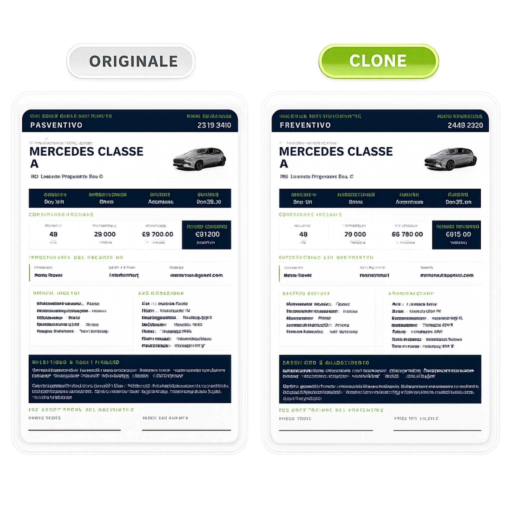 Clonazione preventivo NLT personalizzato con logo e template dell'agenzia